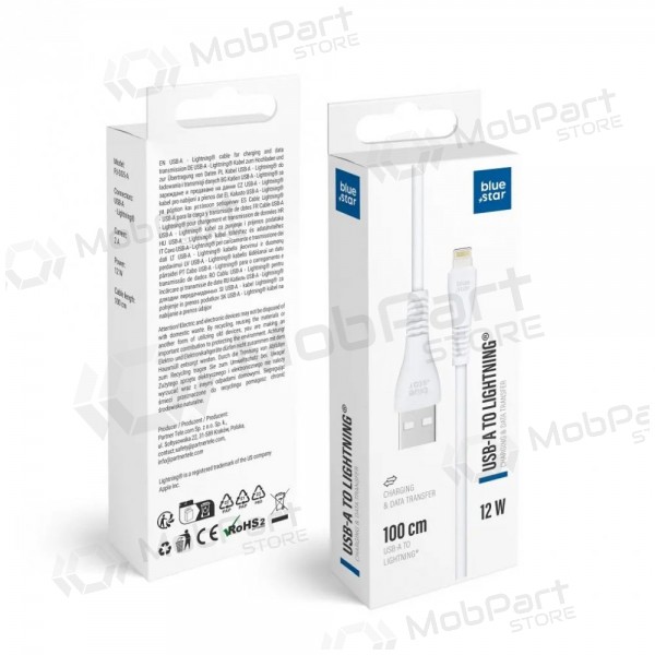 Cavo Lightning Blue Star PJ-DG5-A USB-A a Lightning 1 m bianco