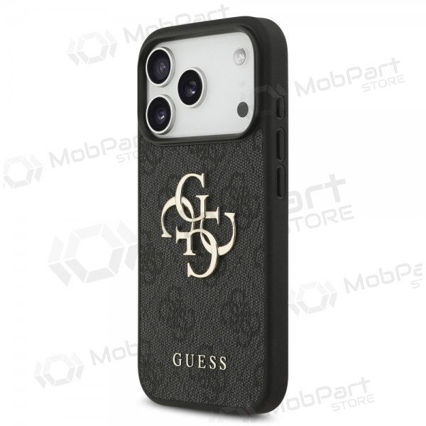 Custodia per Apple iPhone 17 Pro - Guess PU 4G Metal Logo Strap (nera)