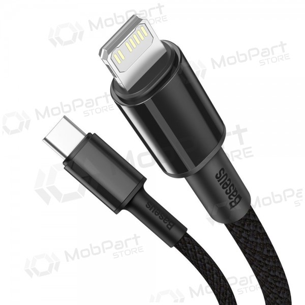 USB cavo Baseus High Density Braided Fast Data PD 20W Type-C - Lightning 1.0m (nero) CATLGD-01