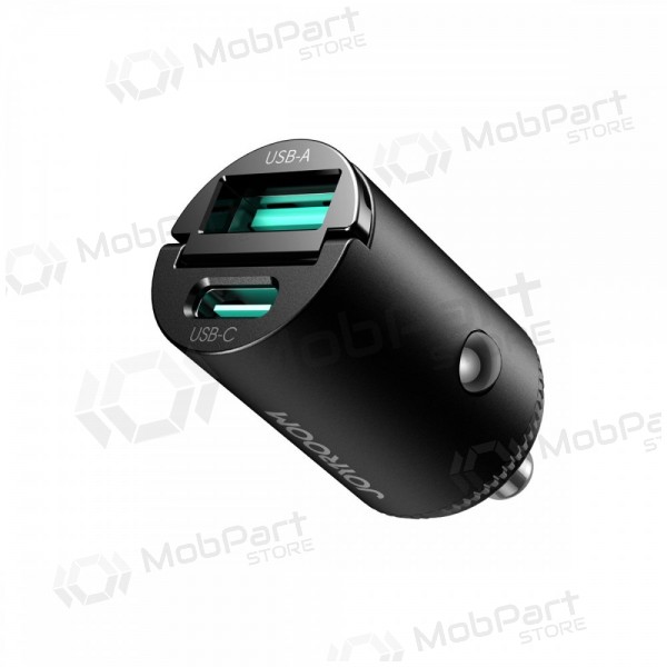 Caricabatterie da auto Joyroom JR-CCN18 65 W USB-C + USB-A nero