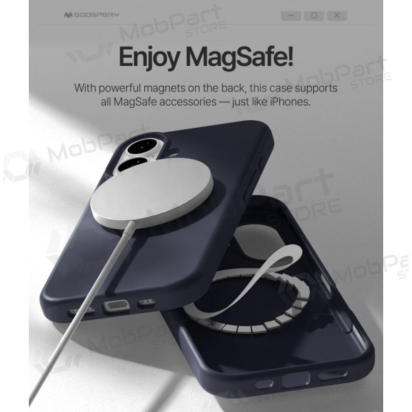 Custodia Mercury Pure Magsafe Silicon Case Apple iPhone 17 blu scuro