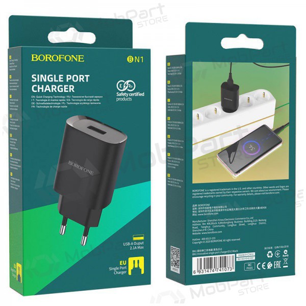 Caricatore Borofone BN1 2.1A (nero)