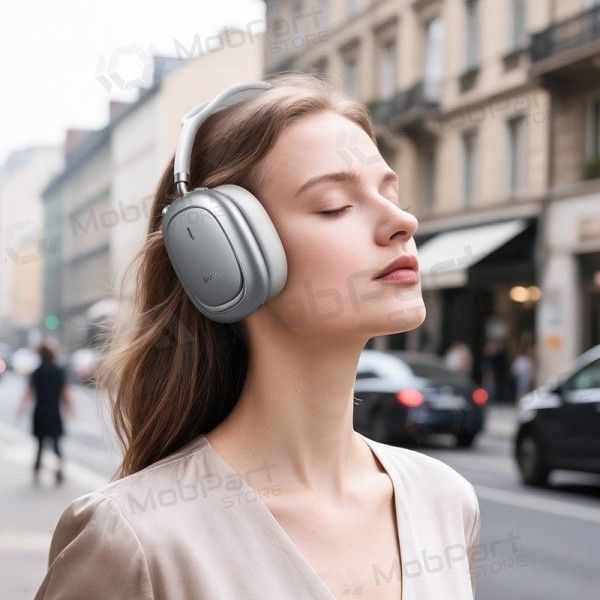 Cuffie wireless con microfono Hoco W68 ANC Bluetooth argento