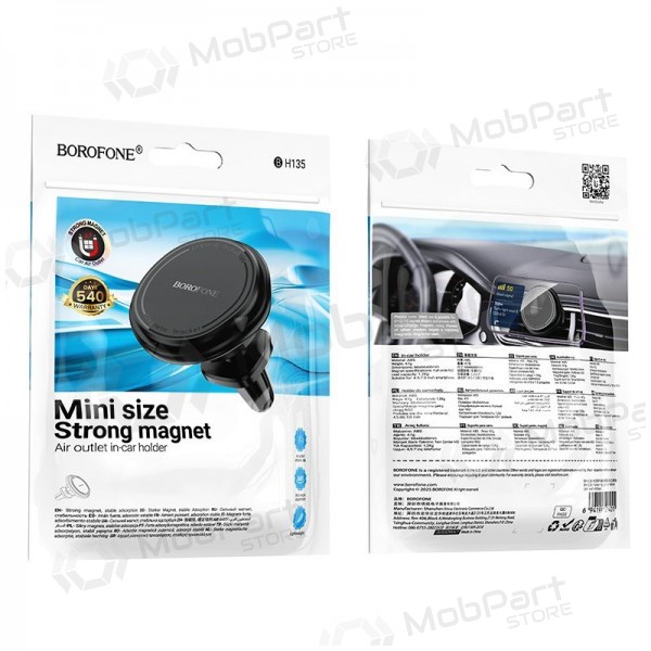 Supporto per telefono da auto Borofone BH135 per le griglie di ventilazione.