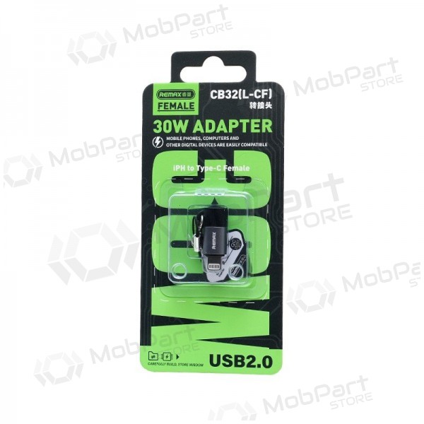 Adattatore Remax CB32 da Lightning a USB-C USB 2.0 bianco