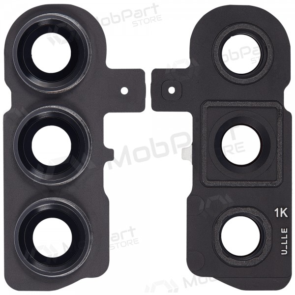 Vetro fotocamera Samsung Galaxy S23, S23+ con cornice (nero)
