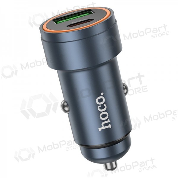Caricabatterie per telefono da auto Hoco Z57A 30 W USB-C + USB-A