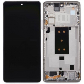 Xiaomi 11T 5G / 11T Pro 5G schermo (bianco) (con cornice) (originale)