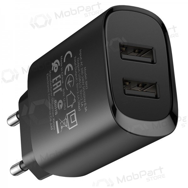 Caricatore Borofone BN2 2xUSB 2.1A (nero)