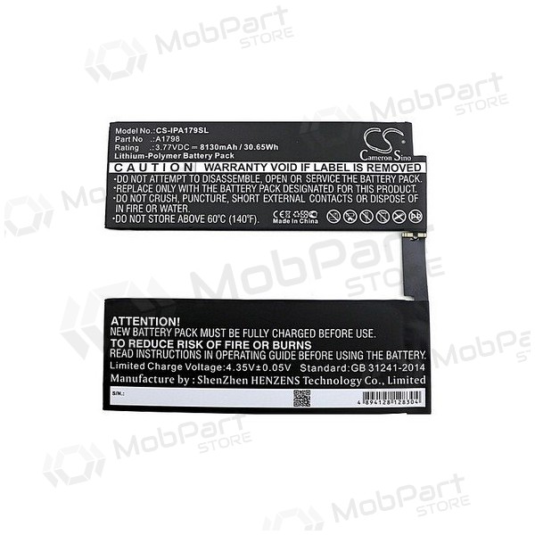 Apple iPad A1701 Pro 10.5 / iPad A1798 Pro 10.5 batteria, akumuliatorius (8134mAh) Apple iPad A1701 Pro 10.5 / iPad A1798 Pro 10.5 batteria, akumuliatorius (8134mAh)