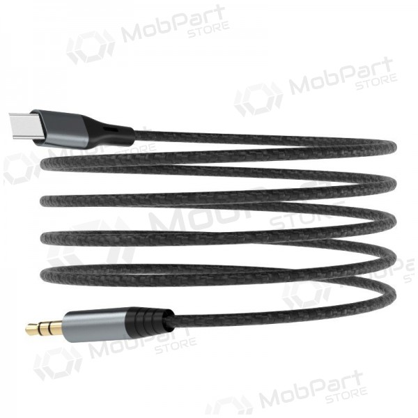 Cavo audio Dudao L11ProT USB-C a 3.5 mm 1 m nero