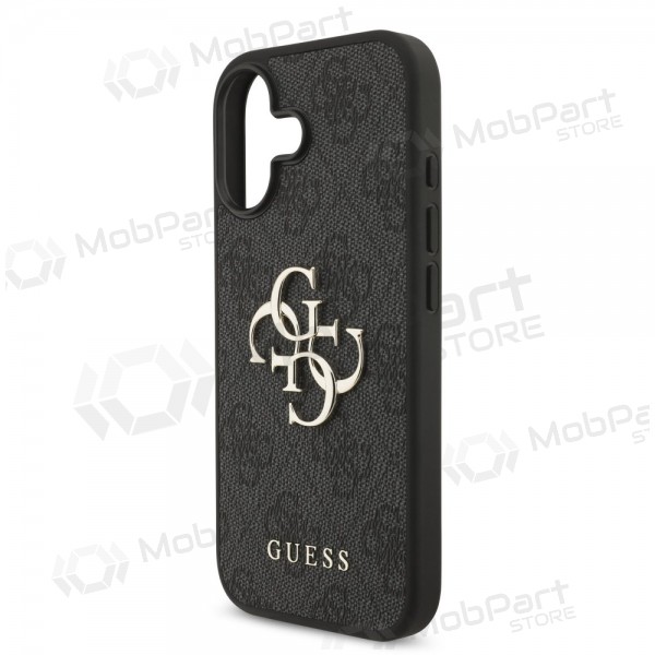 Custodia per Apple iPhone 17 - Guess PU 4G Metal Logo (grigio)