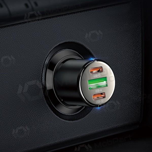 Caricabatterie da auto Hoco NZ6 45 W PD 2x USB-C + USB-A nero