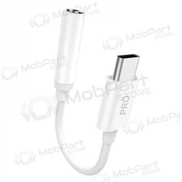 Adattatore audio Dudao L16CPro USB-C a 3.5 mm bianco
