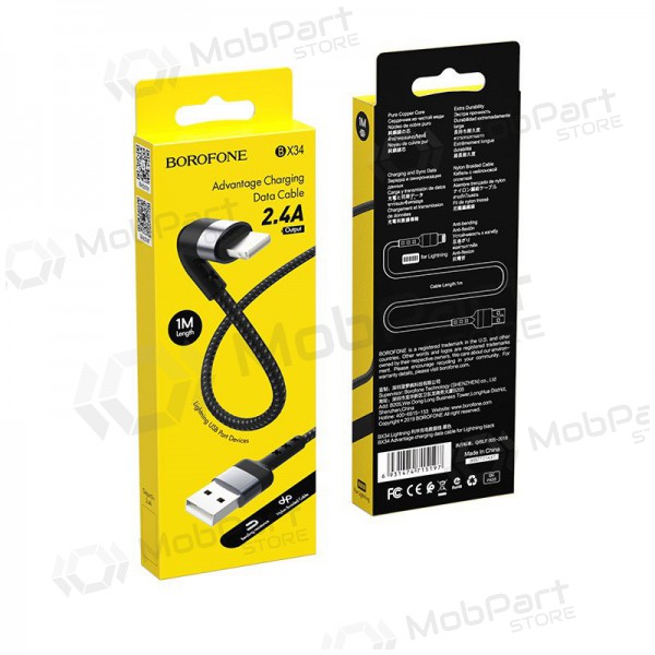 USB cavo Borofone BX34 Lightning 1.0m (nero)