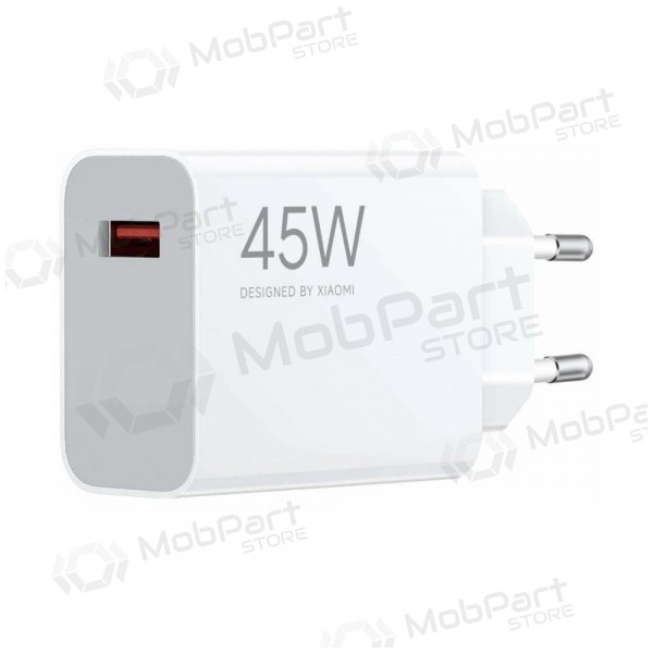 Caricabatterie per telefono Xiaomi turbo charging adattatore di alimentazione BHR07SLEU 45 W USB-A PD bianco.