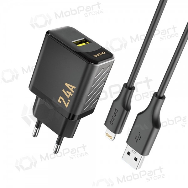Caricabatterie per telefono Dudao A23L 12 W USB-A con cavo da USB-A a Lightning 1 m nero