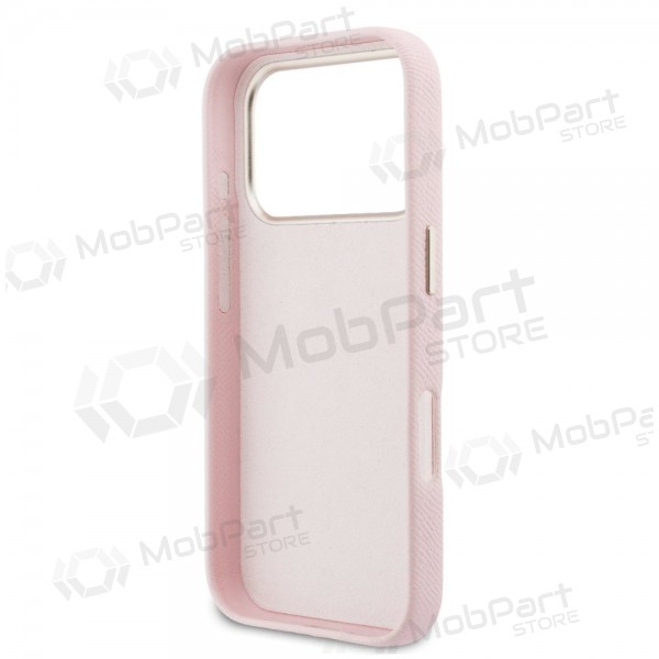 Custodia per Apple iPhone 17 Pro Max - Guess PU Grained 4G Resin Metal Logo (rosa)
