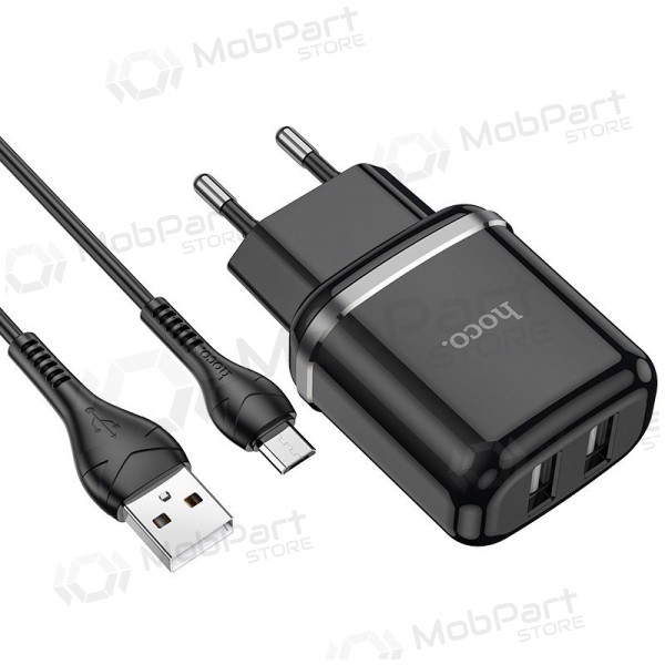 Caricatore Hoco N4 + microUSB (2.4A) (nero)