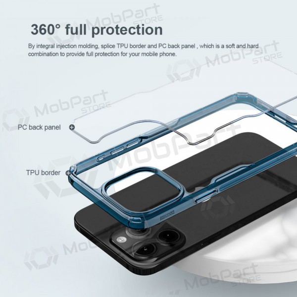 Apple iPhone 15 Plus custodia „Nillkin Nature Pro“ (blu)