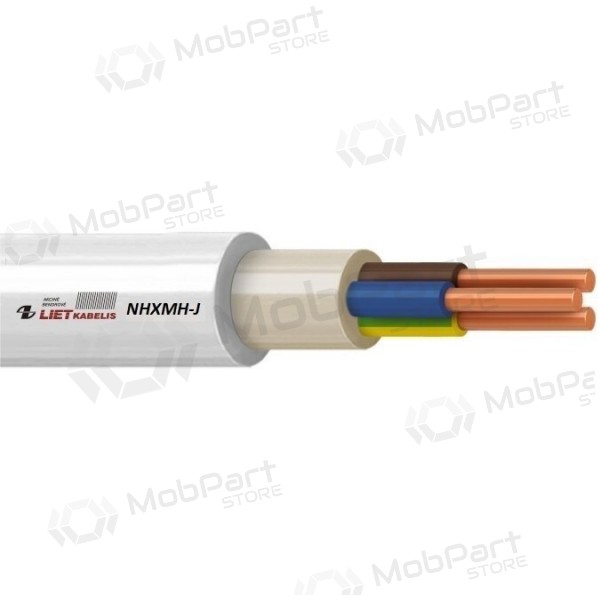 Cavo di energia Lietkabelis NHXMH-J 3x2.5 mm² in rame XLPE CPR Cca 300/500 V monolitico.