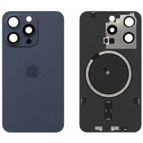 Custodia posteriore per Apple iPhone 15 Pro (blu) (Premium)