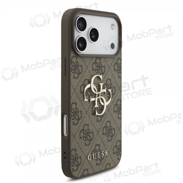 Custodia per Apple iPhone 17 Pro Max - Guess PU 4G Metal Logo (marrone)