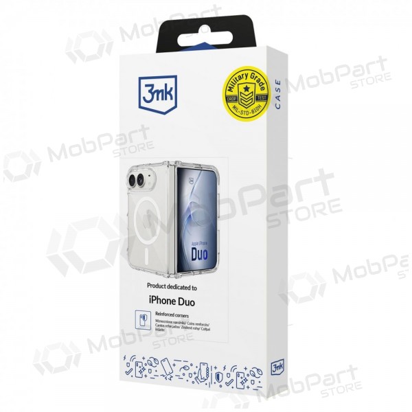 Custodia per Apple iPhone Duo - 3mk Armor MagCase (trasparente)