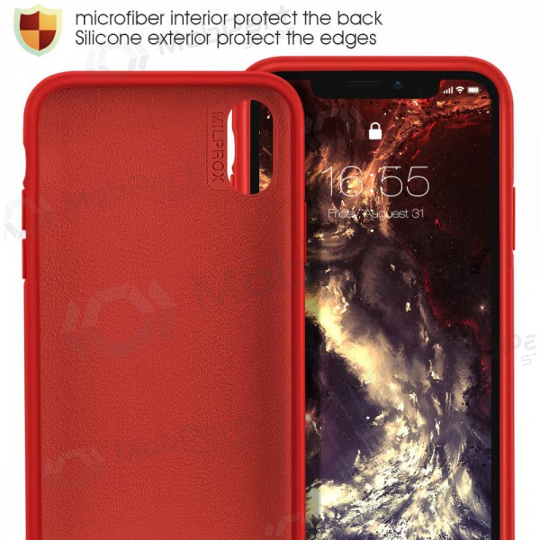 Custodia per Apple iPhone X / XS - Liquid Silicone 2.0mm (rosso)