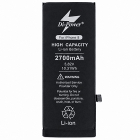 Batteria Apple iPhone 8, accumulatore Di-Power 2700 mAh (capacità aumentata)