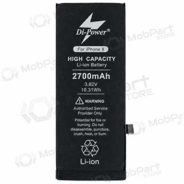 Batteria Apple iPhone 8, accumulatore Di-Power 2700 mAh (capacità aumentata)