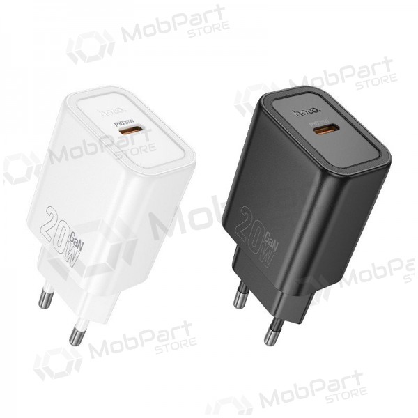 Caricabatterie per telefono Hoco N60 20 W GaN USB-C nero