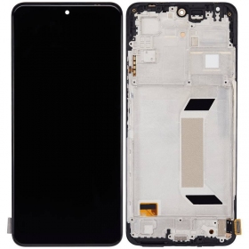 Schermo Xiaomi Redmi Note 12 5G, Poco X5 5G (nero) (con cornice) (OLED)