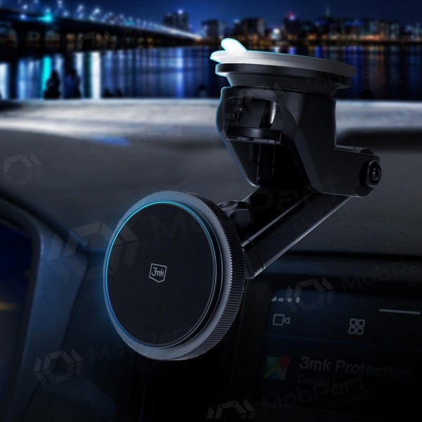 Supporto per telefono da auto con ricarica wireless 3MK Car MagCharger 15 W da cruscotto.