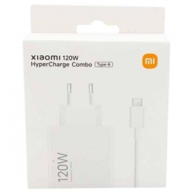 Caricabatterie originale Xiaomi (BHR9462EU) 120W + cavo type-C bianco con confezione.