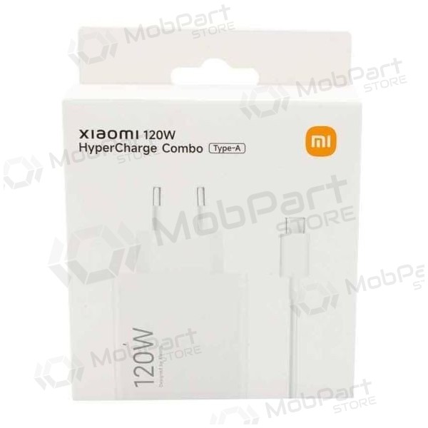 Caricabatterie originale Xiaomi (BHR9462EU) 120W + cavo type-C bianco con confezione.