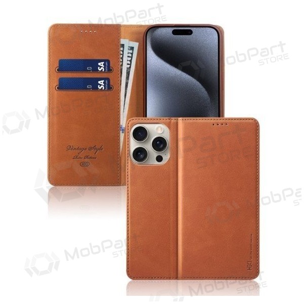 Samsung Galaxy A57 custodia - HDD Magnetic Wallet Case (marrone)
