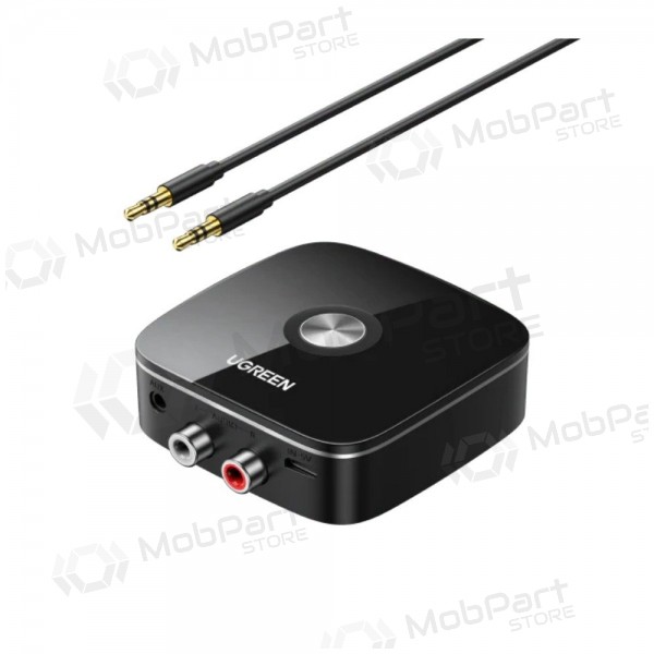 Adattatore Bluetooth Ugreen CM123 2xRCA AUX Bluetooth 5.0 nero