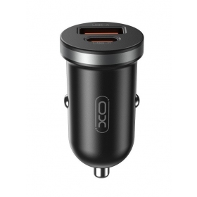 Caricatore da auto XO CC56 30 W USB-C + USB-A PD QC nero