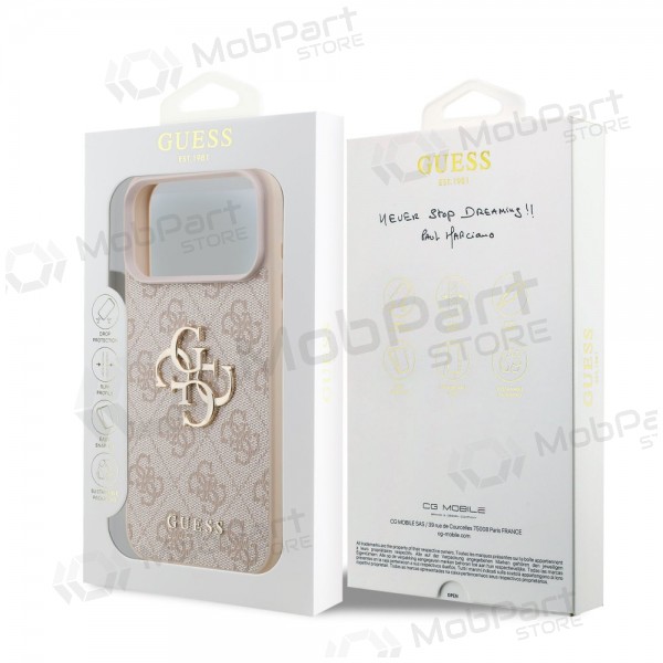 Custodia per Apple iPhone 17 Pro Max - Guess PU 4G Metal Logo (rosa)