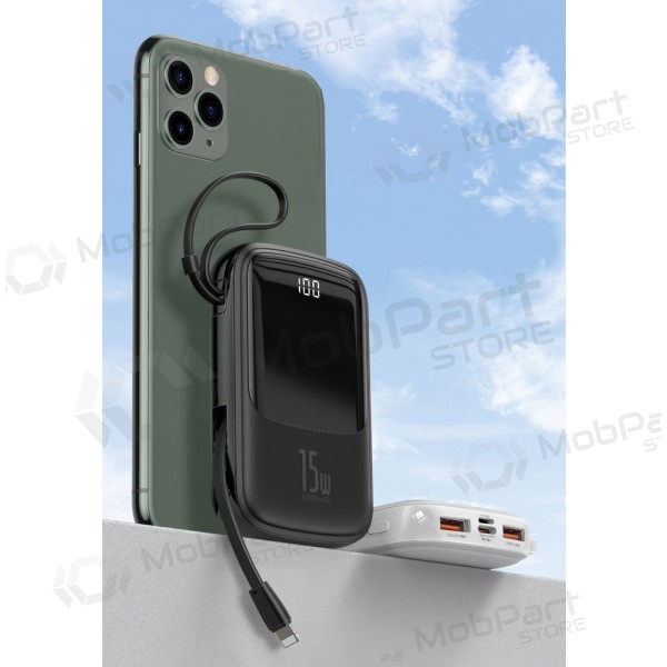 Batteria esterna Power Bank Baseus Q Pow With Type-C Cable 10000mAh nero PPQD-A01