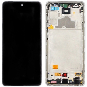 Samsung A725 A72 4G / A726 5G 2021 schermo / display (bianca) (con una cornice) (service pack) (originale)