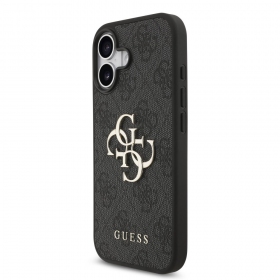 Custodia per Apple iPhone 17 - Guess PU 4G Metal Logo (grigio)