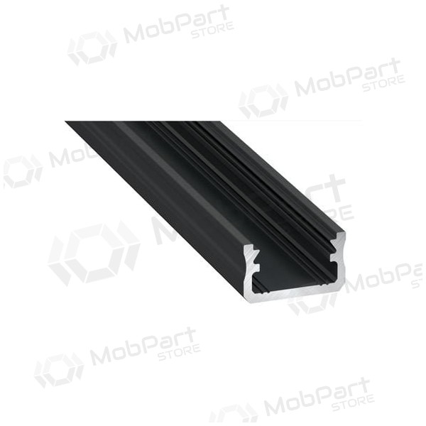 Aliuminis profilis Lumines LED juostoms A (nero, anoduotas, 2m)