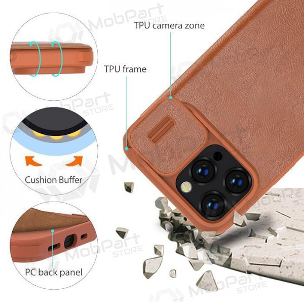 Custodia per Apple iPhone 14 - Nillkin Leather (marrone)
