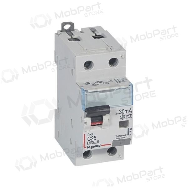 Relè differenziale con interruttore automatico Legrand 411053 (C, 32A, 2P, 30mA, 230V)