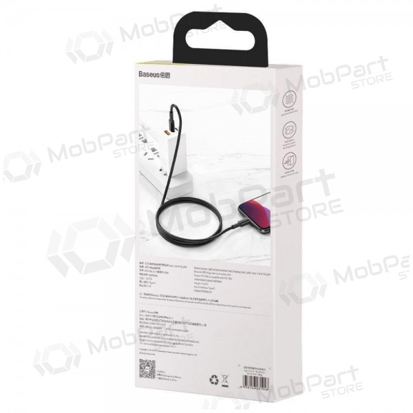 USB cavo Baseus High Density Braided Fast Data PD 20W Type-C - Lightning 1.0m (nero) CATLGD-01