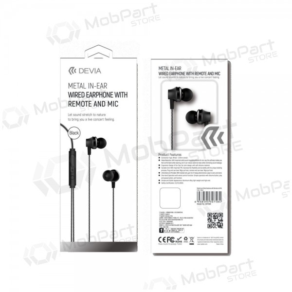 Mani libere Devia Metal In-Ear 3,5mm (nero)