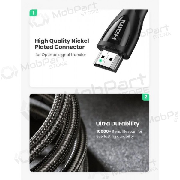 Cavo HDMI Ugreen HD140 HDMI 2.1 2 m nero