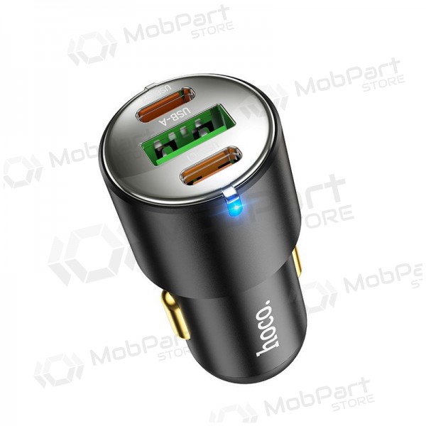Caricabatterie da auto Hoco NZ6 45 W PD 2x USB-C + USB-A nero